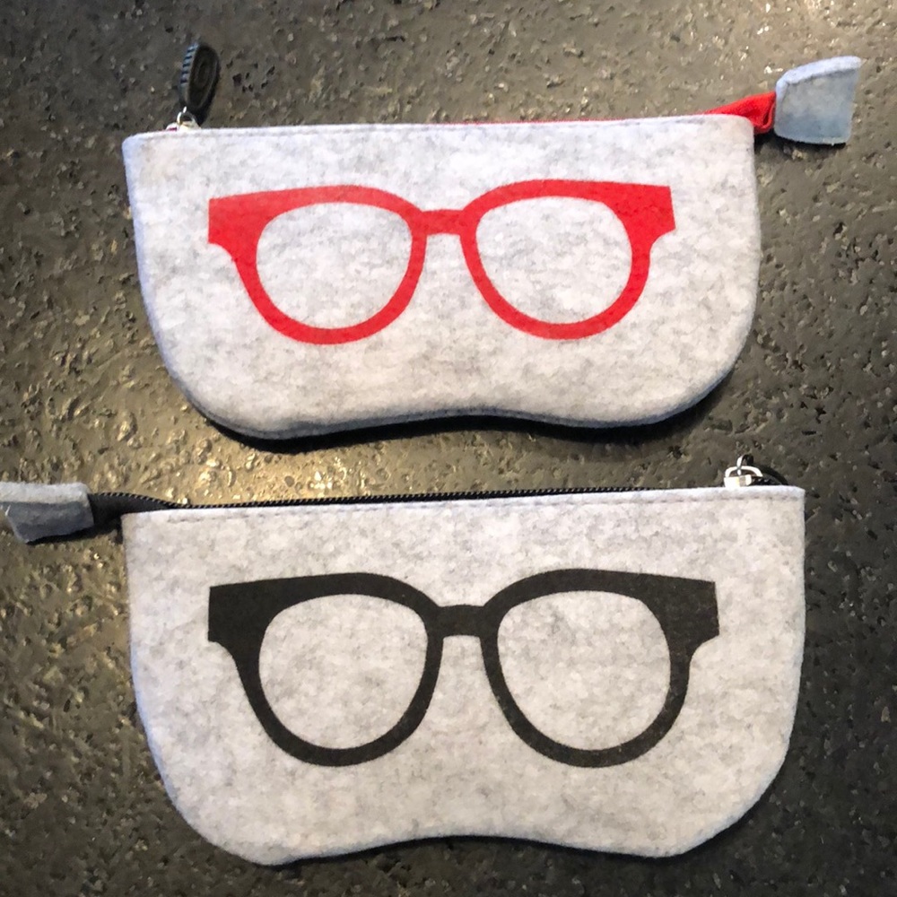 Cute zippered felt glasses case 👓🕶👓